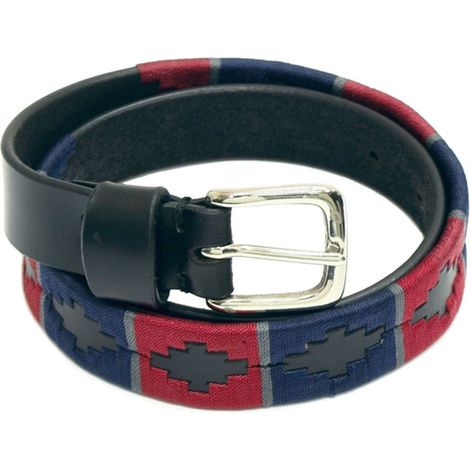 Cintura da equitazione in cuoio Cover in pelle nera con riporti colorati alta 26 mm : 65 cm, Nero