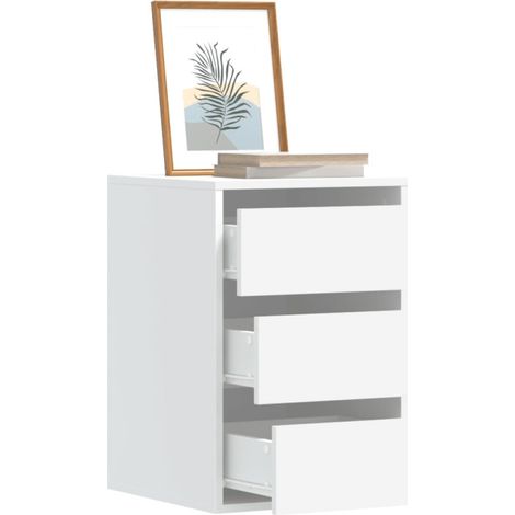 vidaXL Corner Chest of Drawers White 40x41x58 cm Engineered Wood