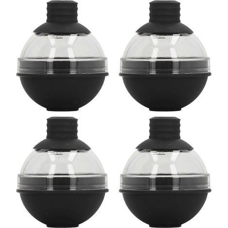 4er-Pack Silikon-Eiswürfelkugeln für Cocktails, Bourbon und andere Getränke, 6 cm Durchmesser (1/4)