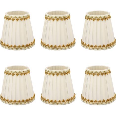 Abat-jour en forme de bougie, 6 pièces, Style moderne et Simple, décoration de la maison pour petite ampoule E14 (1/4)