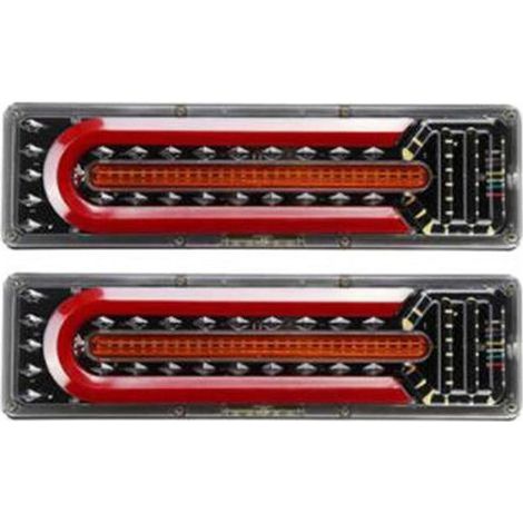 Feux de Remorque LED 24V Feu Stop Camion Arriere LED Etanche Indicateur de Caravane pour Car Remorque Bus Camion Bateau RV 2pcs,33cm (1/3)