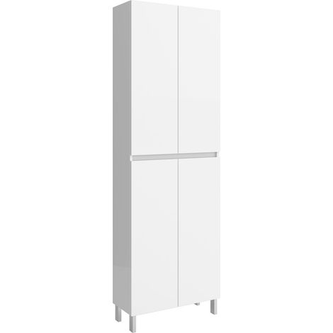 Hochschrank INFINITY 4 Türen WHITE SATIN 600 x 1810 x 240 mm