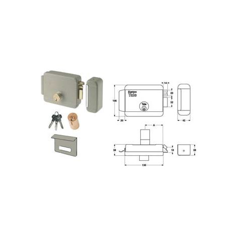 ELETTROSERRATURA PER CANCELLI CON TETTO 6800  mm.60 DX (Y68000601)    YALE