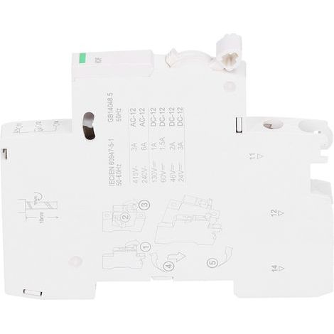 Hilfskontakt für 1NO+1NC-Leistungsschalter, kompatibel mit IC65 AC240V AC415V/DC130V/DC60V/DC48V/DC24V (1/5)