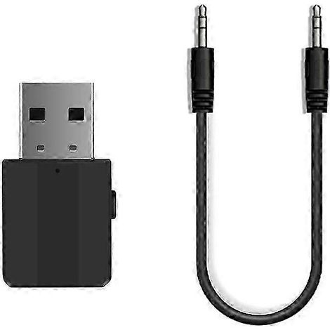 Récepteur et émetteur audio Bluetooth sans fil, adaptateur USB 2-en-1 pour appels mains libres et musique, compatible avec tous les appareils (1/5)