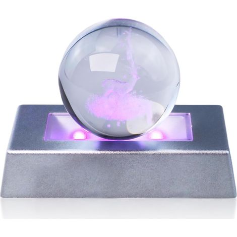 Base lumineuse LED, Base d'affichage LED avec câble à dégradé de couleurs, Support lumineux multicolore pour verre cristal laser 3D Numéro d'article Décoration de fête de Noël (éclats)