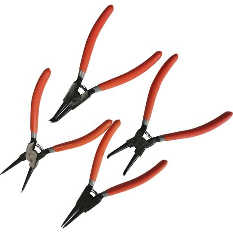 Ensemble de 4 pinces à circlips de 15 cm (6 pouces), pinces à circlips, pinces à anneaux de retenue, ensemble de pinces à circlips 4 en 1 (1/4)