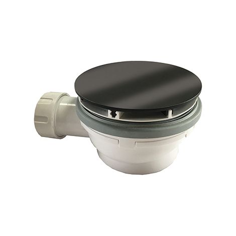 Bonde De Douche Hauteur 64 Mm Couvercle Extra Plat Chromé Noir - CRISTINA ONDYNA AD45572 (1/2)
