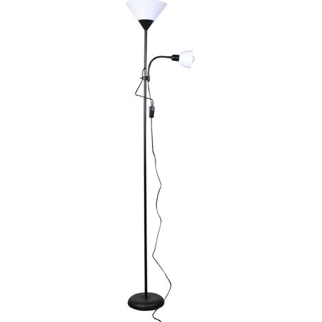 Lisa schwarze Stehlampe mit zwei Lichtern (1/3)