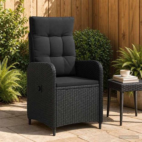 Teenpull – Verstellbarer Gartenstuhl Schwarz Poly-Rattan (1/5)