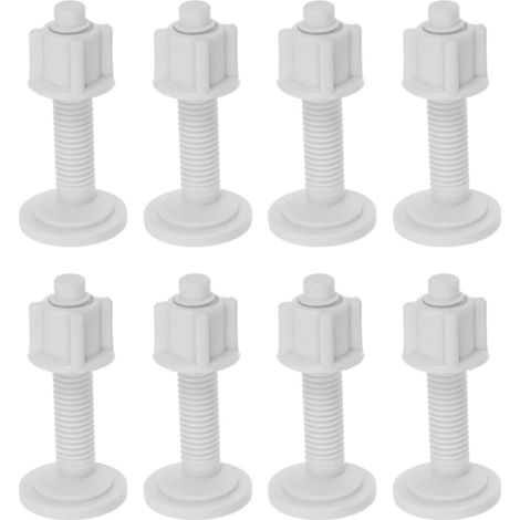 8 vis en plastique blanc, compatibles avec une large gamme de sièges toilettes et systèmes fixation (1/5)