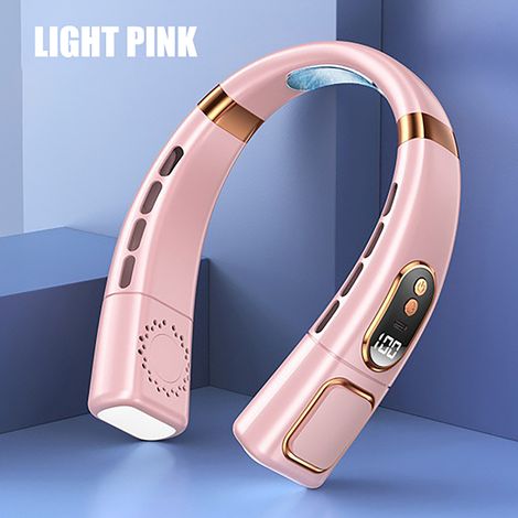 (Édition spéciale L25 [Pales en céramique glacée + Lumières colorées électroplaquées + Affichage numérique 5 vitesses + Batterie 8000 mAh] Rose) Ventilateur de cou portable, mini ventilateur électriqu (1/3)