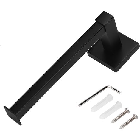 Porte-rouleau de papier toilette mural noir, étagère de rangement pour salle de bain, support pour rouleaux de papier WC.