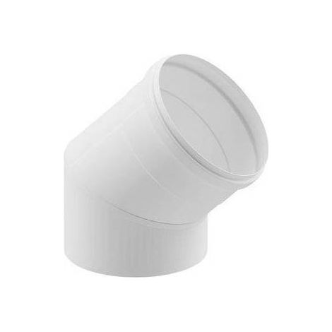COUDURE À 45° EN ACIER AISI 304L POUR HOTTES Dimensions : Diam. 130 Blanc