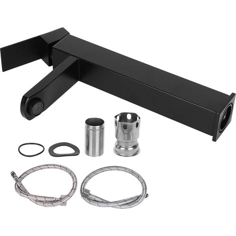 Mitigeur pour vasque - G1/2 - inox 304 - noir - monocommande (1/5)