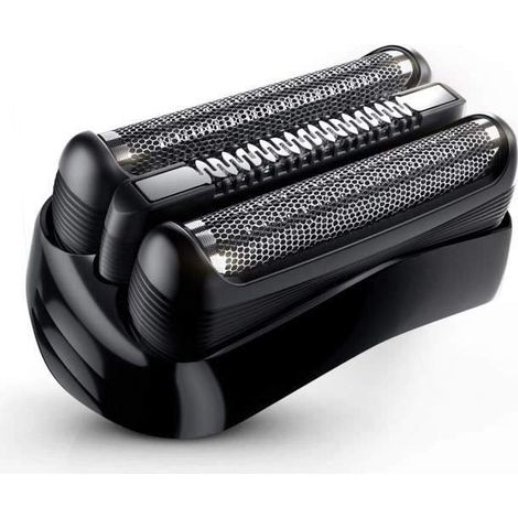 Grille et bloc-couteaux de remplacement compatibles avec rasoir électrique Braun Série 3 (Modèle 21B) – Noir (1/2)