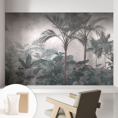 Papier peint intissé avec imprimé pour décoration intérieure pour rénovation a motif - Colle incluse gratuite Nature exotique 104x70 cm (1/5)
