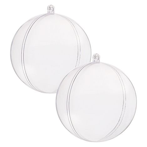 Palline acriliche da 6 cm, set di 2 palle di plastica per decoupage.