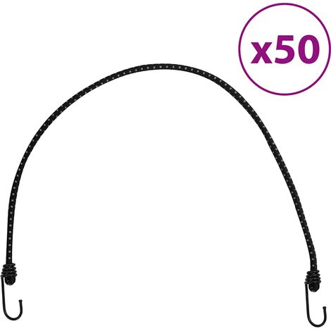 Gummiseile Reflektierend mit Haken 50 Stk. 88 cm