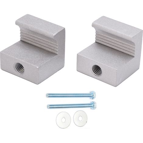 2 Stück Werkzeugkasten-Befestigungsgurte J-Haken Universal Verstärktes Aluminium für LKW PKW Silber (1/5)