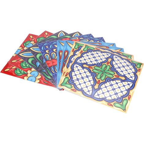 10 autocollants de carrelage mural 3D en PVC imperméable antidérapant pour escalier salle de bain cuisine (1/5)