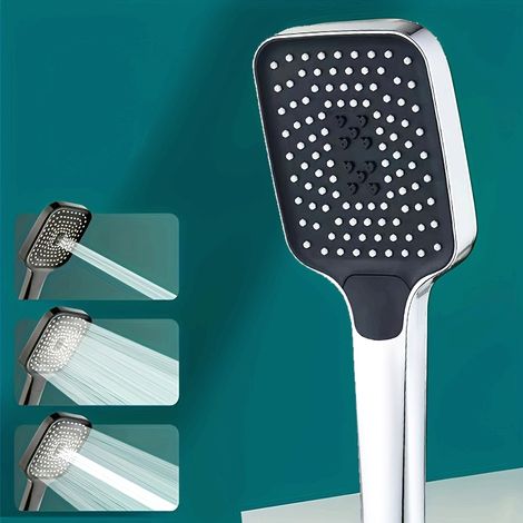 Douchette Univers 3 Modes de Douche à Main Douchette Économie, de Salle Bain, Argent (1/5)