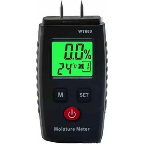 Tigrezy - Comprobador de humedad Écran LCD rétroéclairé verde - Detector de humedad 3 en 1 para épingles, maderas y materiales de construcción (1/4)