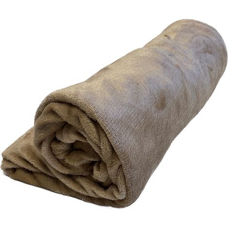 Plaid "pilou pilou" effet polaire - - Marron