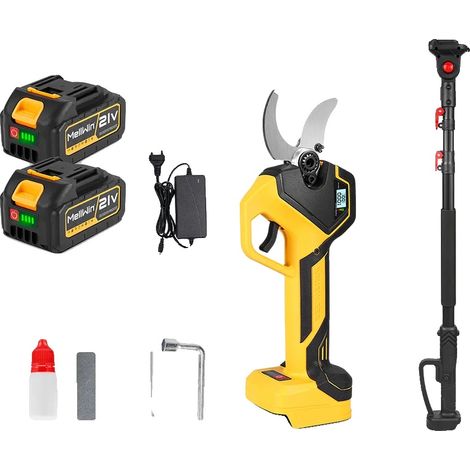 Sécateur Électrique, Moteur Sans Balais, Pôle Télescopique, Ensemble de 2 piles (1/2)