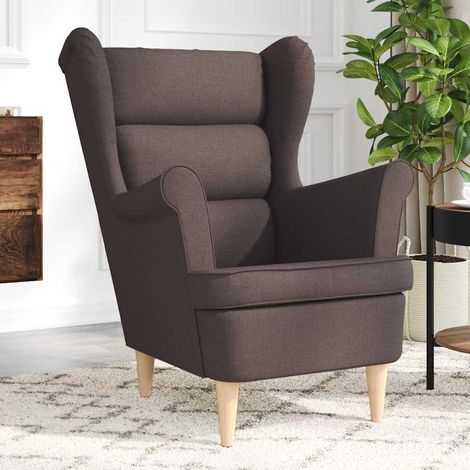Fauteuil-Chaise de relaxation-Fauteuil Relax marron foncé 74x84x100 cm tissu 588786 (1/5)