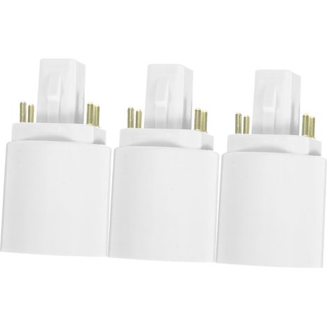 3 pièces Adaptateur Culot à Quatre Broches vers Douille E27 Convertisseur LED Installation Facile Connexion Stable Compatible Ampoules pour Maison et Bureau 3 pcs Adapté Tension