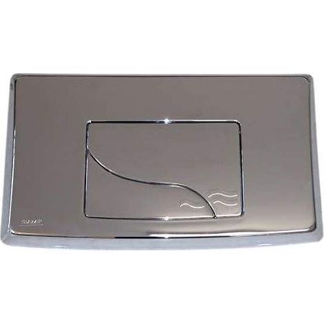 Siamp – Plaque de commande WC double touche chromée – Pour installation sur bâti-support – Dimensions 500mm – Finition haut de gamme