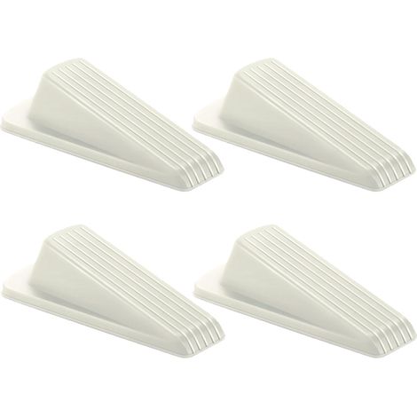 4-teiliger Türstopper aus Gummi für stark beanspruchte Türen mit Teppich-, Fliesen-, Beton-, Teppich- und Holzbodenbelag.