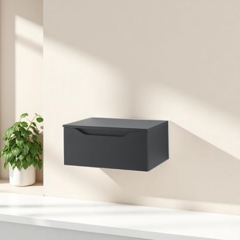 Cassetto bagno sospeso 60 cm GIGLIO Grafite Opaco (1/5)