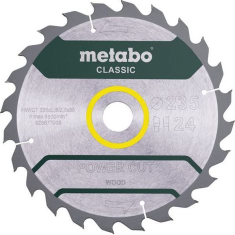 Metabo Sägeblatt power cut wood - classic, 235x30, Z24 WZ 18° (1/2)