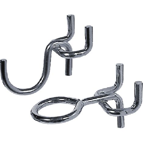 1BLISTER GANCIO PER PANNELLI PORTAUTENSILI uncino - mm 20 - pz. 4