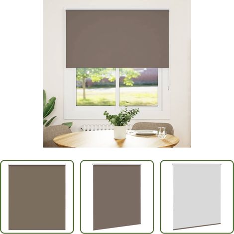 vidaXL Contrôle de lumière - Store enrouleur occultant café 140x150cm largeur du tissu (1/5)