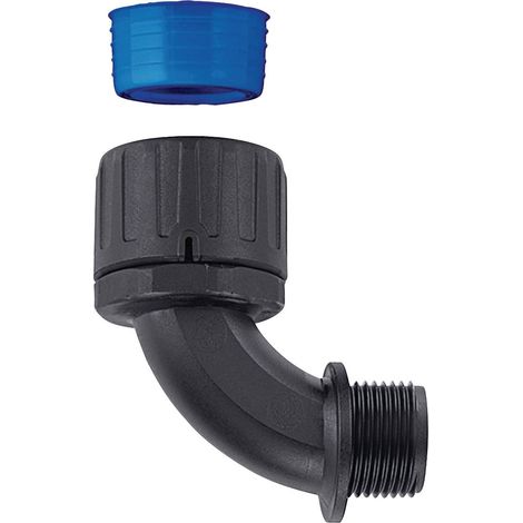 HellermannTyton 166-22808 HGL13-90-PG9-PA66/TPE-BK Raccord de tuyau noir PG9 90° 1 pc(s) R016251