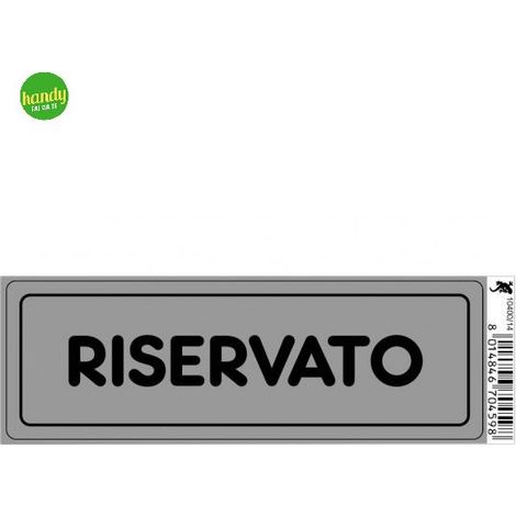 Targhetta adesiva 3M riservato 15 x 5 x 0,5 cm
