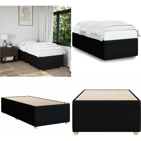 vidaXL Bettgestell Schwarz Stoff (1/5)