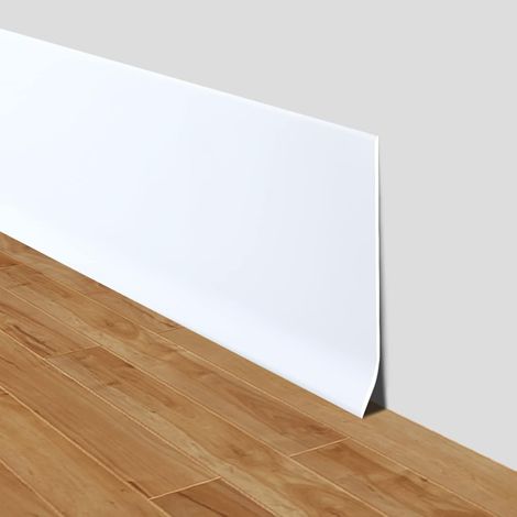 1 Rouleau Plinthe souple,PVC autoadhésif 10cm x 6m,Décorative mur et sol,Blanc (1/5)