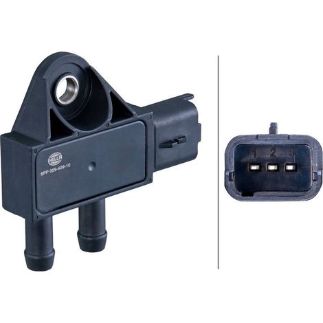 Capteur, pression des gaz échappement HELLA 6PP 009 409-101 CITROËN 1618Z9