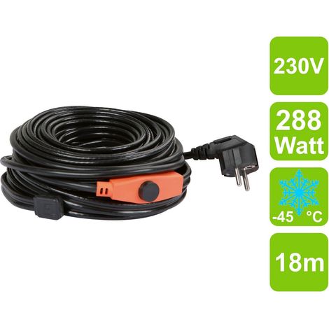 KERBL Frostschutz-Heizleitung mit Thermostat Länge 18 m, frostfrei bis -45° C (1/5)