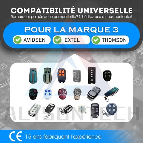 2 pour 114253 AVIDSEN Télécommande Motorisation Portail Porte de Garage Garantie de 3 Ans (1/5)