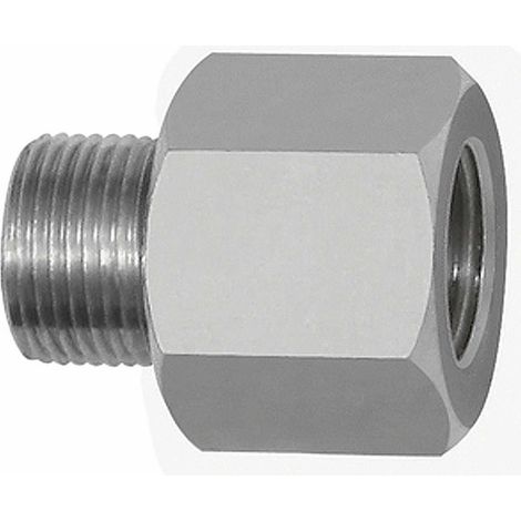 Riegler Gewindeadapter Aluminium, AG 1/2 - 27 UNS, IG G 1/4, SW 17 (1/3)