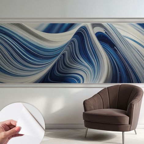 Selbstklebend Tapete modern - Wanddeko für Küche - Klebefolie Wand - luxus Look Harmonische Abstraktion 250x104 cm (1/5)