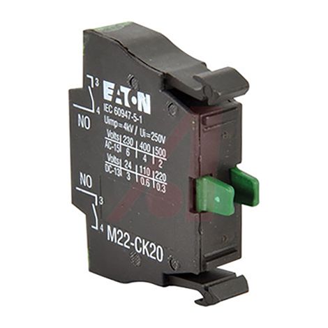 Bloc de contacts Eaton série Eaton Moeller, 220 V dc, 240V c.a. ( Prix pour 1 )