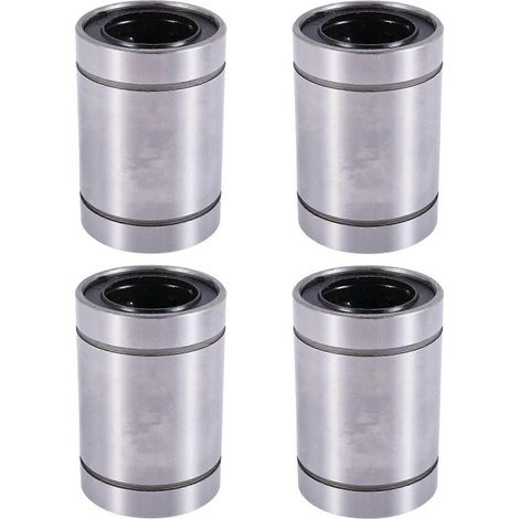 4X LM25UU 25 mm x 40 mm x 59 mm Bague de roulement à billes à mouvement linéaire avec joint en caoutchouc double face() (1/5)