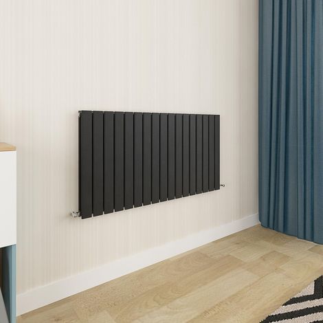 Biubiubath Flat Panel Radiator 600x1156mm Double Black