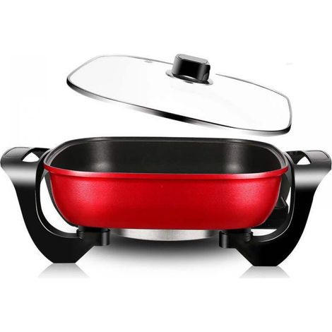 Cocotte multifonction tout-en-un, en métal durable, idéale pour frire, cuire au four, bouillir, mijoter et braiser, parfaite pour les réunions de famille et la cuisine.